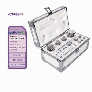 OIML chứng nhận thép không gỉ phòng thí nghiệm trọng lượng M1 hiệu chuẩn Trọng lượng với 200g 500g 1mg 100g cho trọng lượng kiểm tra phụ kiện" - Product Image 1