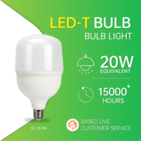 Ampoule LED E27 T 20W-70W Haute Puissance 100-265V Haute Luminosité Sans Scintillement Lampe en Aluminium pour Maison et Usine