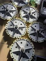 Roue d'angle en aluminium moulé de 485 mm, haute durabilité, ligne d'abattage hautement personnalisable pour équipement d'abattage de volailles, pièce de rechange
