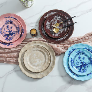 Vajilla de Porcelana de Cerámica Esmaltada con Diseño Floral Europeo para Uso en el Hogar, Hoteles y Restaurantes, Apta para Lavavajillas y Resistente al Calor - Product Image 5