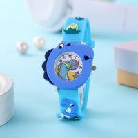 Montre pour enfants AYURIS - Montre à quartz jaune mignonne à motif de dinosaure, écologique, pour garçons et filles, boîtier en plastique durable, âges 3-14 ans, amusante