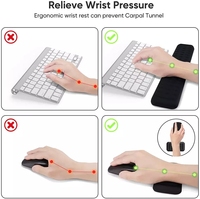 Repose-poignets pour clavier, tapis de souris, support ergonomique pour le poignet, design ergonomique pour le bureau, la maison, l'ordinateur portable, l'ordinateur de bureau