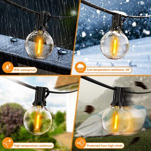 Guirlandes lumineuses LED d'extérieur, lumières de patio, lumières suspendues étanches pour le camping, le patio, la maison, la cour, les fêtes, le jardin - Product Image 2