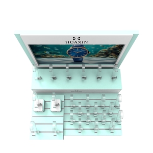 Huaxin sang trọng đồng hồ hiển thị Hộp 20 khe cắm tùy chỉnh bằng gỗ đồng hồ hiển thị đứng với C Ring - Product Image 6