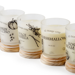 Aikun เทียนหอมขี้ผึ้งถั่วเหลืองพร้อมฝาไม้ชุดของขวัญของขวัญที่บ้านสั่งทำฉลากส่วนตัว - Product Image 1