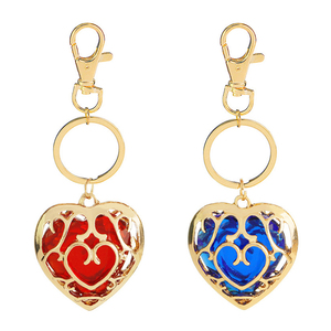 Portachiavi ZRM Vintage in Lega di Zinco, Gioielli alla Moda, Ciondolo Cuore Blu e Rosso Ispirato a The Legend <span class=keywords><strong>of</strong></span> Zelda, per Coppie, Donne e Uomini - Product Image 1