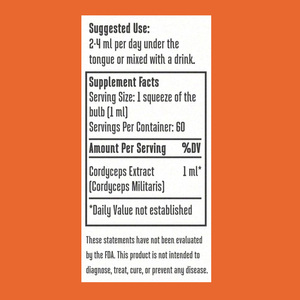 Servicios de fabricación de etiqueta privada para extracto dual Cordyceps Militaris líquido oral orgánico 60ml 60 porciones mejoran la inmunidad - Product Image 2