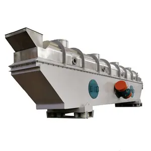 ZLG Industrial Salt Vibration Fluidizing Drying Equipment / Copper Sulphate Continuous Fluid Bed Dryer Durable In Use