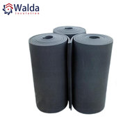 Feuille de mousse de caoutchouc isolante Walda noire, ignifuge, résistante à la chaleur, épaisseur 6 mm, résistante à l'humidité, pour tuyauterie de construction