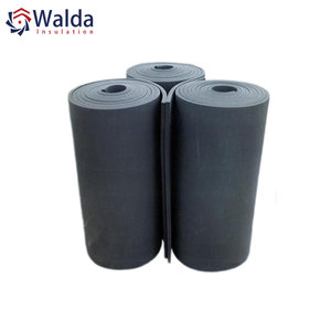 Lámina de Espuma de Goma Walda Negra Resistente al Calor, Ignífuga, de 6 mm de Espesor, Resistente a la Humedad, Aislamiento para Tuberías de Construcción - Product Image 1