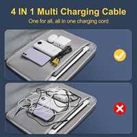 Câbles de données de charge rapide 4-en-1 Taipuxi Max 65W durables avec logo tressé, chargeur USB multi-téléphones, accessoires mobiles en gros