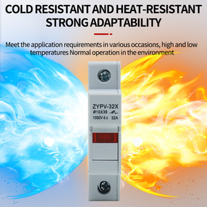 מחזיק נתיך פלסטי בעל כושר ניתוק גבוה 1000V 32A עבור מערכת סולארית פוטו-וולטאית, עם נורית LED, דגם CHRMSHDG ZYPV-32X - Product Image 3