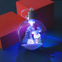 Boule lumineuse de Noël transparente, ornement décoratif à suspendre pour vitrine, décoration de Noël