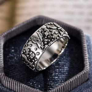 F670 Vintage Silver Plated <b>Cartoon</b> <b>Ring</b> Unisex Fashion Gift Jewelry - Product Image 3