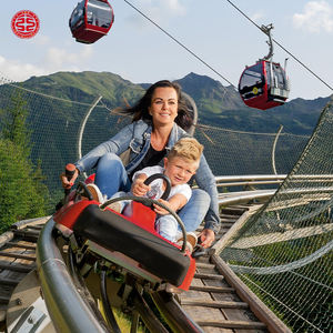 Type extérieur de voie de zone scénique équipement d'amusement non alimenté Double piste poulie montagne montagnes russes - Product Image 4