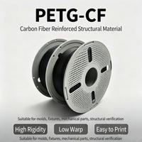 Filament PETG-CF en fibre de carbone 1,75 mm, haute résistance, rigide, faible déformation, matériau d'impression 3D pour imprimante 3D FDM