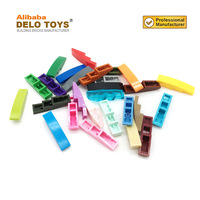 DELO TOYS (16 couleurs) Jouet éducatif DIY, pièces de construction MOC, briques en plastique ABS, blocs 4*1 en pente, courbés 4 X 1 (NO.61678) 11153