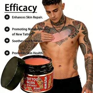 Unguento per Tatuaggi Vegano 120g Rosa Verde Viola, Etichetta Privata, Levigante e Idratante per Artisti e Cura Post-<span class=keywords><strong>Tatuaggio</strong></span> - Product Image 4