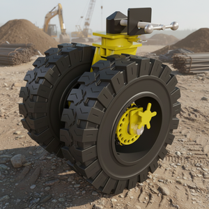 Rodízios de Borracha Sólida de 25 Polegadas com Quatro Rodas Suportando 20 Toneladas de Resistência ao Deslizamento Alta Temperatura e Baixa Temperatura. - Product Image 1