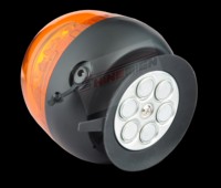 Baliza LED Recargable Eléctrica R65, Baliza de Advertencia Recargable, Luz Estroboscópica Giratoria Impermeable