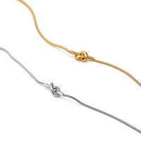 Collier/bracelet en acier inoxydable 316L plaqué or PVD 18 carats avec fermoir mousqueton pour cadeau parfait