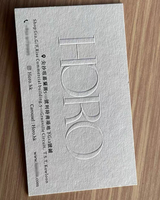 Carte de visite en papier texturé haut de gamme Fancl avec logo en relief, logo en estampage à chaud, impression de logo
