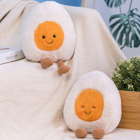 Personnalisé 10cm Dessin Animé Lapin En Peluche Poupée Oeuf Jouet Coton Lavé En Peluche Aliment pour Bébé Pondéré Caractéristique Cadeau En Gros Peluches