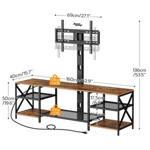 Mesa <span class=keywords><strong>de</strong></span> TV <span class=keywords><strong>de</strong></span> <span class=keywords><strong>Estilo</strong></span> <span class=keywords><strong>Industrial</strong></span> al por Mayor, <span class=keywords><strong>Centro</strong></span> <span class=keywords><strong>de</strong></span> <span class=keywords><strong>Entretenimiento</strong></span> con Tomas <span class=keywords><strong>de</strong></span> Corriente y Almacenamiento para Sala <span class=keywords><strong>de</strong></span> Estar - Product Image 3