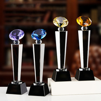 Trophée personnalisé en cristal de diamant avec gravure au laser pour les récompenses de compétition de ligue et la coupe de voix musicale