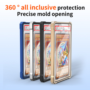 กล่องใส่การ์ดแม่เหล็กอะลูมิเนียมใส พร้อมปุ่มปิดและตัวกันกระแทกสี สำหรับ BGS/CGC - Product Image 3