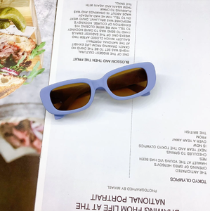European American Retro Fashion Children's <b>Sunglasses</b> Small Square Full Rim Frame UV400 Lenses Sample Making Service Wholesale - Product Image 3