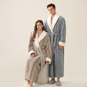 Shanhao <span class=keywords><strong>donna</strong></span> inverno accappatoio lungo caldo loungwear in velluto corallo pigiama spugna accappatoio <span class=keywords><strong>camicia</strong></span> <span class=keywords><strong>da</strong></span> <span class=keywords><strong>notte</strong></span> - Product Image 2