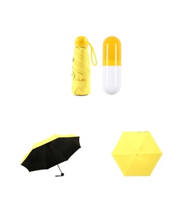 Vente en gros Mini parapluie personnalisé Capsule manuelle Protection UV Petit parapluie pliant Soleil et pluie - Product Image 1