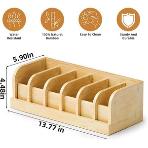Wooden Belt Storage <b>Box</b> Rectangular Standing Type Durable Clothing Organizer for <b>Wardrobe</b> Organization - Product Image 4
