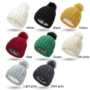 <span class=keywords><strong>Gorro</strong></span> de Punto Unisex <span class=keywords><strong>para</strong></span> Invierno, con Pompón de Piel Sintética, Cálido, Ajustable, Informal - Product Image 6