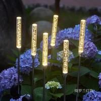 DC12V acrylique bulle bar roseau bâton lampe pour jardin extérieur, parc, cour décorative croix rue motif lumière paysage