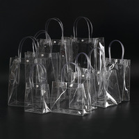 Sac de shopping en PVC cosmétique avec logos imprimés personnalisés, nouveau sac de taille imperméable pour vêtements