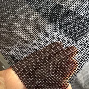 <span class=keywords><strong>Moustiquaire</strong></span> antivol en acier inoxydable noir, maille de sécurité pour fenêtre noire - Protection antivol professionnelle - Product Image 4