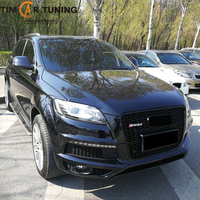 Grille de style nid d'abeille Q7/SQ7 RSQ7 pour Q7 (2006-2015) Grille avant noire brillante/chromée OEM pour Q7/SQ7 Facelift RS Style Grill