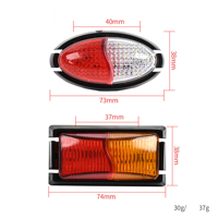 Nouvelle Feuille de Signalisation Latérale LED 24V pour Camion, Feu de Positionnement Latéral et Feu Arrière d'Avertissement pour Camions, Pick-ups, Remorques et Véhicules Commerciaux