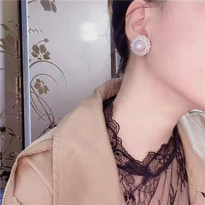 S925 Silver DIY <b>Pearl</b> Accessories Empty Support Snowflake Pendant Elegant Earnail Accessories for Fashion <b>Jewelry</b> <b>Sets</b> 9238 - Product Image 3