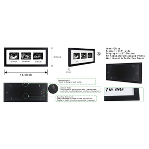 Cadre personnalisable en bois pour <span class=keywords><strong>collage</strong></span> d'échographie de maternité, cadre d'affichage de <span class=keywords><strong>photos</strong></span> d'échographie de bébé pour les 3 trimestres, décoration souvenir de baby shower - Product Image 3