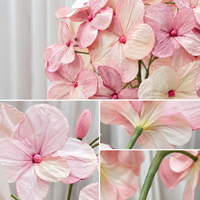 Ensemble de supports de fleurs de jardin en pastel, fleurs artificielles géantes en papier, décoration d'événements de mariage, présentation florale commerciale