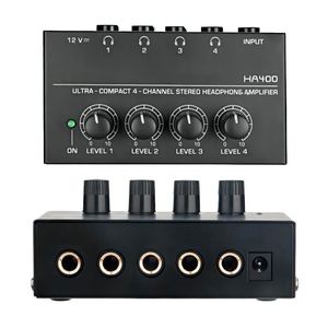 Interface audio professionnelle en métal à 4 entrées, mini amplificateur HiFi pour studio d'enregistrement - Product Image 1
