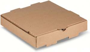 Wholesale Custom Recycle Kraft Paper Box Corrugated Brown Pizza Box with Glossy Lamination for Shipping Food and <b>Wig</b> Use - Product Image 3