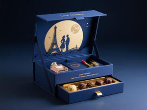 Op maat gemaakte luxe Valentijnsdag pop-up kaars parfum chocolade bonbon 3D cadeauverpakking doos gepersonaliseerd ontwerp - Product Image 2