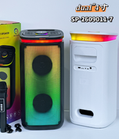 Haut-parleur de karaoké double 4 pouces BSL-809 40W avec lumière RGB, haut-parleur de fête, basses profondes, haut-parleur d'extérieur