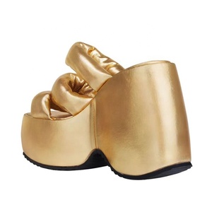 Scarpe da esterno da <span class=keywords><strong>donna</strong></span> con zeppa tacco alto <span class=keywords><strong>sandali</strong></span> moderni tinta unita Open Toe Platform Heels Custom Made Size <span class=keywords><strong>43</strong></span> - Product Image 4