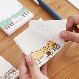 Custom Logo Printed Adhesive Note Pad Ins Cartoon <b>Cute</b> Sticky Notes Self-Adhesive Kawaii Paper <b>Notebook</b> - Product Image 3