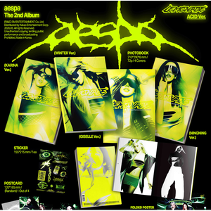 Álbum #2 de Aespa, marca K, LEMONADE ACID VER, CD de música pop KPOP para todas las edades, material de papel y plástico, listo para compradores de Oriente Medio - Product Image 3